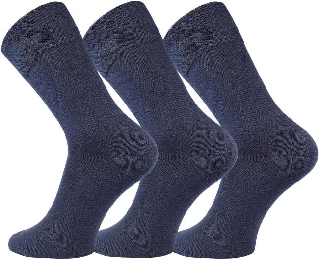 6 Paar TippTexx 24 Baumwoll-Socken mit breitem Komfort Piqué-Bund